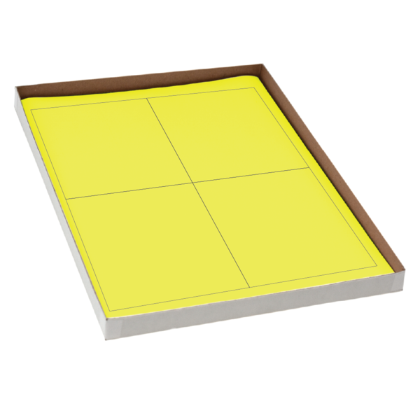 Nevs 4" x 5" Laser Sheet Labels Flr Yellow LL-5-4-YF